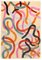 Tríptico de Natalia Roman en tonos pastel cálidos, 2022, acrílico sobre papel de acuarela, Imagen 4