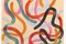 Tríptico de Natalia Roman en tonos pastel cálidos, 2022, acrílico sobre papel de acuarela, Imagen 9