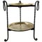 French Wrought Iron Side Table with Removable Copper Trays, 1960s, Image 1