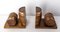 Beech and Copper Barrel Bookends, France, 1940s, Set of 2 3