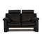 CL 300 2-Seater Sofa in Black Leather Couch, Image 1