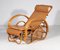 Boho Bamboo Extendable Lounger in Rattan with Magazine Holder, 1950s, Image 5