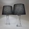 Swedish Sculptural Glass Table Lamp by Olle Alberius for Orrefors, 1960s, Set of 2 2