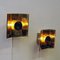 Mid-Century Scandinavian Brass and Glass Wall Lamps, 1960s, Set of 2 8