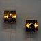 Mid-Century Scandinavian Brass and Glass Wall Lamps, 1960s, Set of 2 7