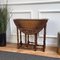 Oval Drop Leaf Side or Coffee Table with Carved Bobbin Barley Legs, Italy, 1960s, Image 4