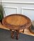 Oval Drop Leaf Side or Coffee Table with Carved Bobbin Barley Legs, Italy, 1960s 2