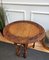 Oval Drop Leaf Side or Coffee Table with Carved Bobbin Barley Legs, Italy, 1960s, Image 2