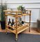 Italian Bamboo and Rattan Serving Bar Cart by Franco Albini, 1970s 6