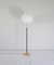 Mid-Century Brass Leather Floor Lamp from Falkenbergs Lighting, Sweden, 1960s, Image 2