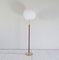 Mid-Century Brass Leather Floor Lamp from Falkenbergs Lighting, Sweden, 1960s, Image 3