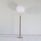 Mid-Century Brass Leather Floor Lamp from Falkenbergs Lighting, Sweden, 1960s, Image 4