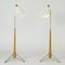 Brass and Beech Floor Lamps by Hans Bergström for Asea, 1950s, Image 2