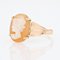 18 Karat French Shell Cameo Rose Gold Earrings Ring Set, 1960s, Set of 3 3