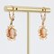 18 Karat French Shell Cameo Rose Gold Earrings Ring Set, 1960s, Set of 3 7