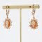 18 Karat French Shell Cameo Rose Gold Earrings Ring Set, 1960s, Set of 3 5