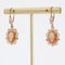 Boucles d'Oreilles Coquillage Camée en Or Rose 18 Carats, 1960s, Set de 3 5