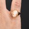 18 Karat French Shell Cameo Rose Gold Earrings Ring Set, 1960s, Set of 3 8