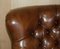 Brown Leather Armchair and Ottoman from Ralph Lauren 7