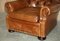 Brown Leather Armchair and Ottoman from Ralph Lauren 6