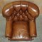 Fauteuil et Ottomane en Cuir Marron de Ralph Lauren 10