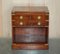 Military Campaign Side Table in Burr Yew Wood with Drawers and Butlers Serving Tray 2