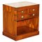 Military Campaign Side Table in Burr Yew Wood with Drawers and Butlers Serving Tray 1