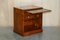 Military Campaign Side Table in Burr Yew Wood with Drawers and Butlers Serving Tray 17