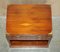 Military Campaign Side Table in Burr Yew Wood with Drawers and Butlers Serving Tray 8