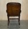 Regency X Framed Reclining Chesterfield Lounge Chair in Brown Leather, 1810s 20
