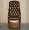 Regency X Framed Reclining Chesterfield Lounge Chair in Brown Leather, 1810s 3