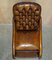 Regency X Framed Reclining Chesterfield Lounge Chair in Brown Leather, 1810s, Image 8