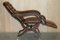 Regency X Framed Reclining Chesterfield Lounge Chair in Brown Leather, 1810s, Image 19