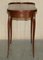 Antique Kidney Shaped Occasional Table with Drawers and Brown Leather Top, 1860 14