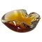 Murano Glass Honey Bowl Element Shell Ashtray from Seguso Murano, Italy, 1970s 1