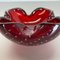 Large Red Murano Bubble Glass Bowl Element Shell Ashtray, Italy, 1970s, Image 10