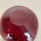 Large Red Murano Bubble Glass Bowl Element Shell Ashtray, Italy, 1970s 17