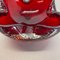 Large Red Murano Bubble Glass Bowl Element Shell Ashtray, Italy, 1970s 9
