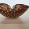 Large Murano Glass Gold Dust Bowl Element Shell Ashtray, Italy, 1970s, Image 13