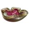 Large Murano Glass Pink Gold Bowl Element Shell Ashtray, Italy, 1970s 1