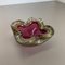 Large Murano Glass Pink Gold Bowl Element Shell Ashtray, Italy, 1970s 6