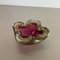 Large Murano Glass Pink Gold Bowl Element Shell Ashtray, Italy, 1970s 3