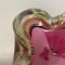 Large Murano Glass Pink Gold Bowl Element Shell Ashtray, Italy, 1970s 10