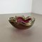 Large Murano Glass Pink Gold Bowl Element Shell Ashtray, Italy, 1970s 2