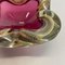 Large Murano Glass Pink Gold Bowl Element Shell Ashtray, Italy, 1970s 8