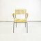 Mid-Century Italian Yellow Plastic Scooby Black Metal Outdoor Chair, 1960s 2