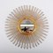 Mid-Century Sunburst Mirror in Gilded Iron with Lighting, Italy, 1960s, Image 10