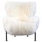 White Mongolian Wool Pl19 Armchair by Franco Albini for Poggi, Italy, 1950s 1