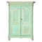 19th Century French Dry Scraped Painted Pine Wardrobe, 1820s 1