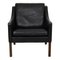 Black Leather Armchair by Børge Mogensen for Fredericia, 2207 1